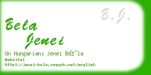 bela jenei business card